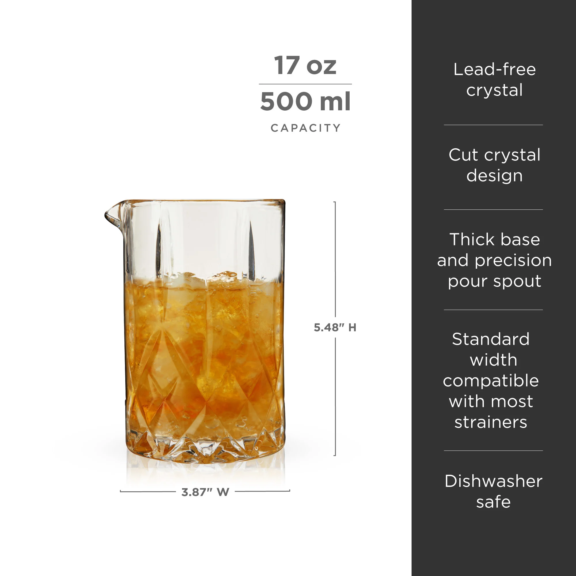Admiral Crystal Mixing Glass - Image 6
