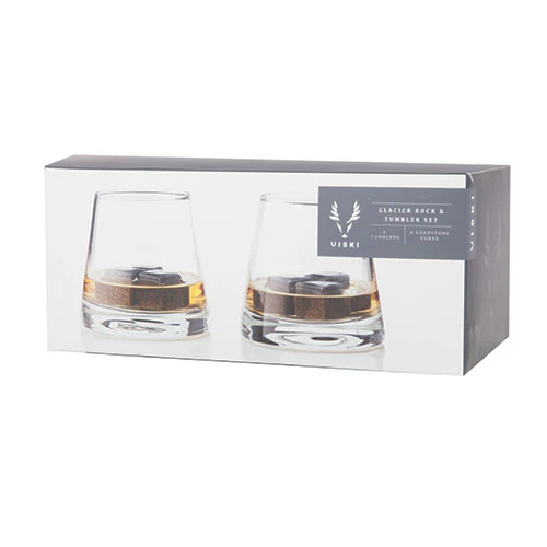 8-Piece Glacier Rocks Soapstone Cube and Tumbler Set - Image 3