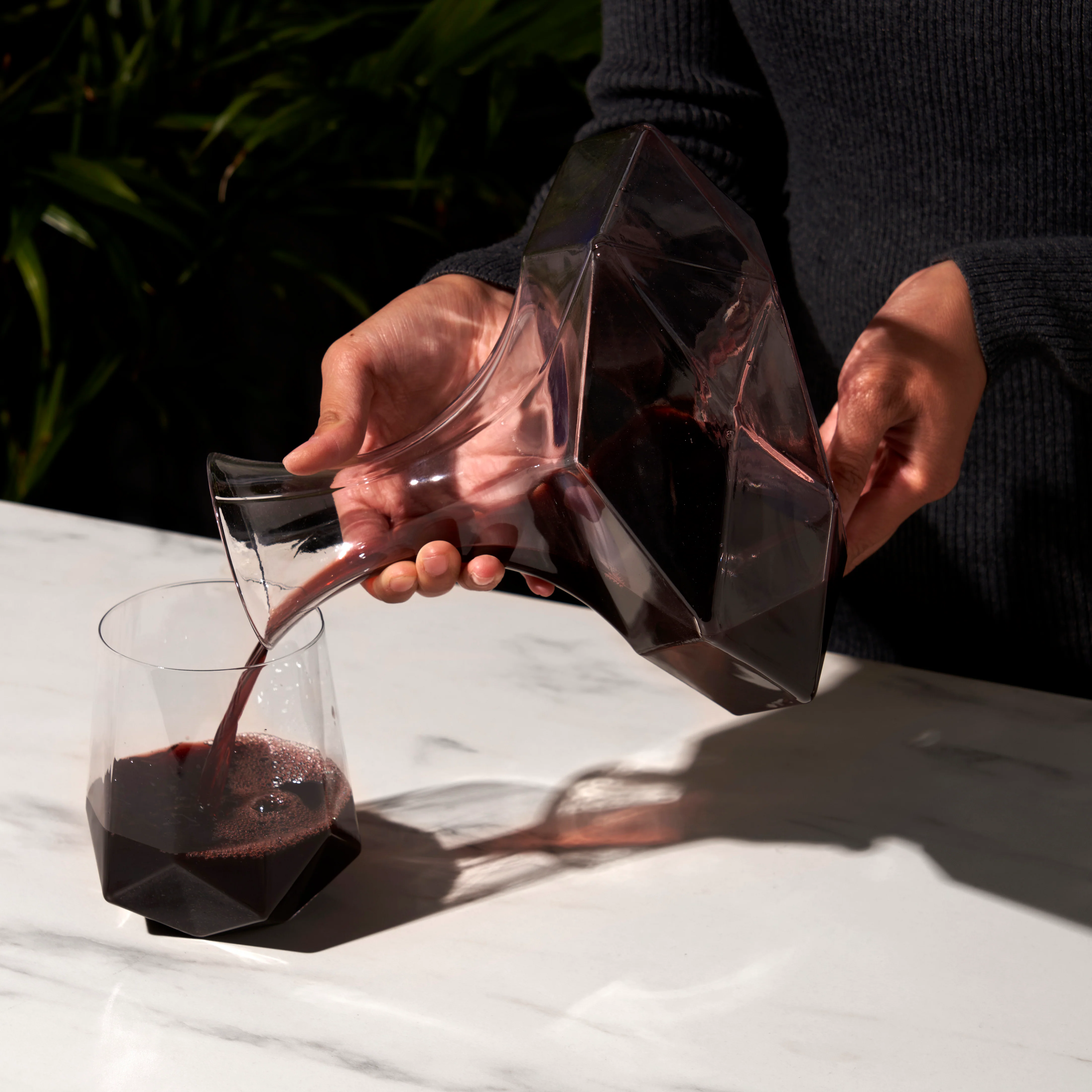 Seneca Faceted Crystal Wine Decanter - Image 3
