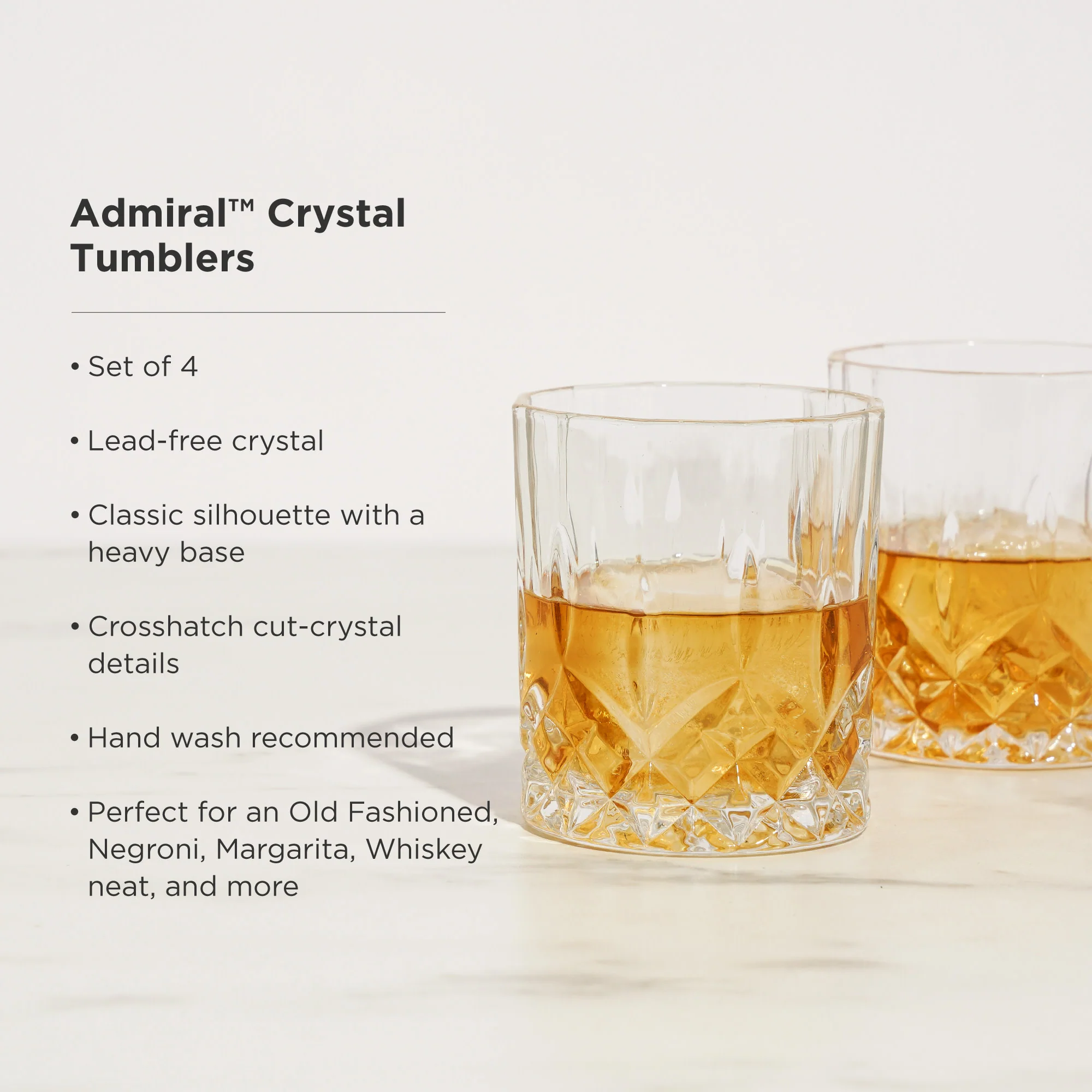 Admiral Crystal Tumblers Set of 4 - Image 5