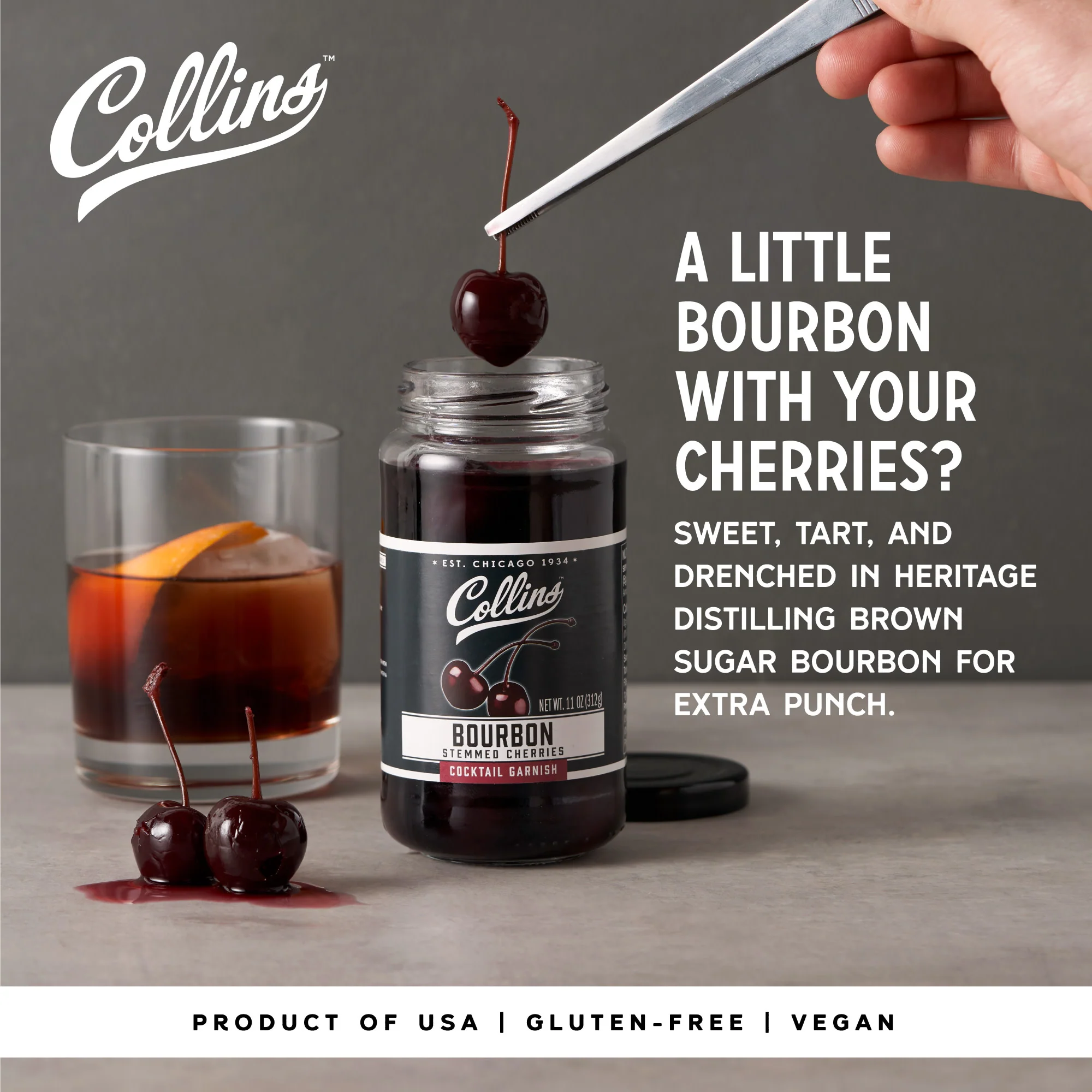 Bourbon Cherries 11 oz - Image 3