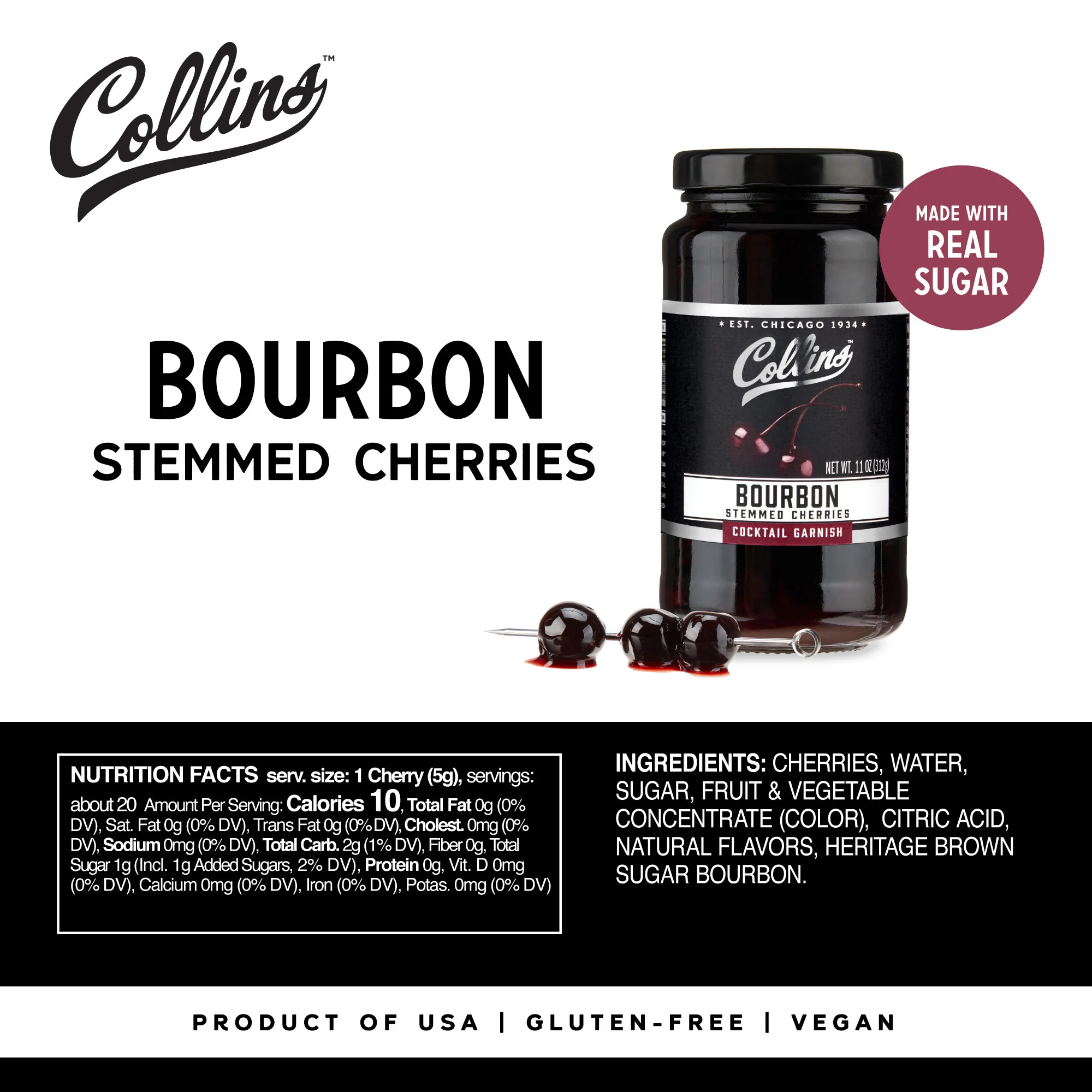 Bourbon Cherries 11 oz - Image 5